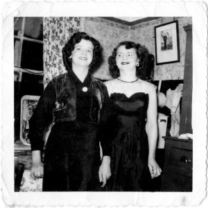My mom Kathleen, left, with her sister Sally, one of her six sisters.