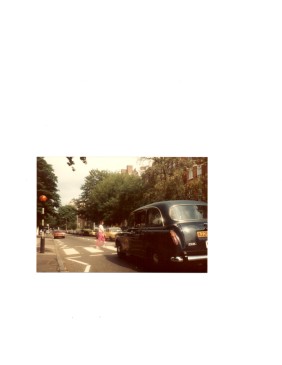 Ann crossing Abbey Road, London